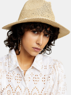 Natural Straw Cowboy Hat With Shells