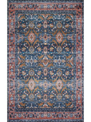 Loloi Justina Blakeney Cielo Rug - Ocean/coral