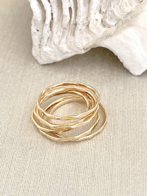 Be Light Recycled Gold Stacking Rings - Set