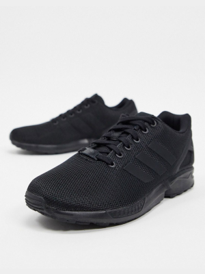 Adidas Originals Zx Flux Sneakers In Triple Black