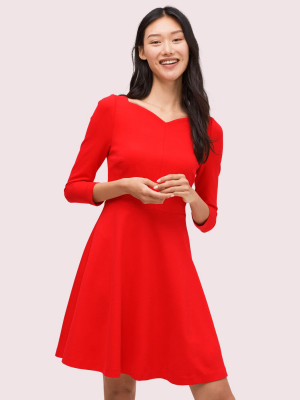 Ponte Fit-and-flare Dress