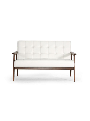 Susan Mid Century White Sofa