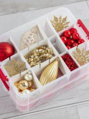 Sterilite 24ct Stack And Carry 2 Layer Ornament Box