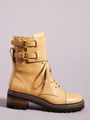 See By Chloe Buckled Lace-up Boots