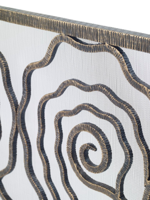 Spiral 3-panel Fireplace Screen