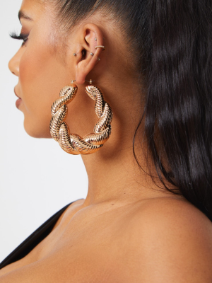 Gold Creole Large Hoop Earrings