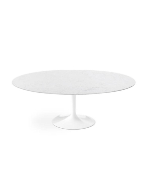 Bianca Neve Calacatta Quartz<sup>&copy;</sup> Tulip Dining Table - Oval