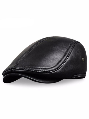 Pologize™ Black Leather Cap