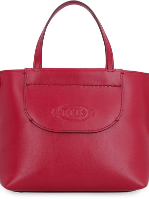 Tod's Logo Embossed Mini Tote Bag