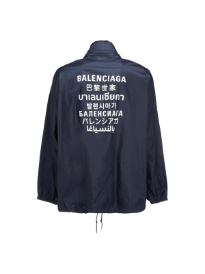 Balenciaga Languages Print Windbreaker