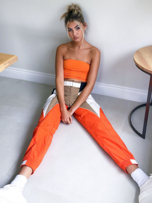 Adidas Originals X Paolina Russo Logo Cuffed Pants In Color Block