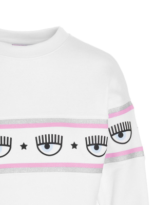 Chiara Ferragni Crew-neck Cropped Sweatshirt