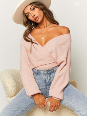 Leigh Knit Sweater Soft Pink