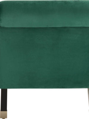 Camp Velvet Chaise With Pillow Emerald/espresso