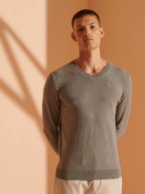 Orange Label V-neck Jumper