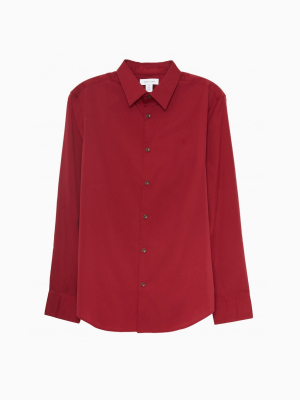 Stretch Cotton Button-down Shirt