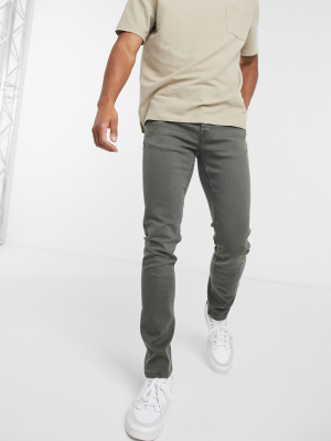 Only & Sons 5 Pocket Jean In Khaki