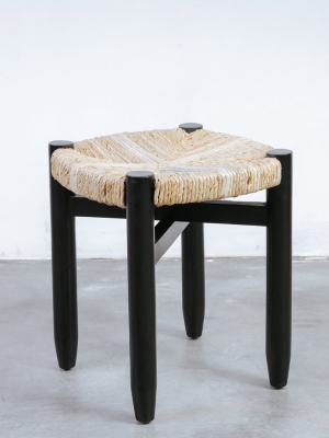 Perriand Teak Woven Stool