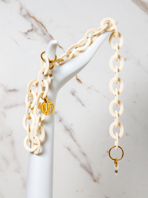 Cream Oval Link Acetate Chain