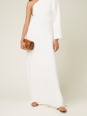 One-shoulder Silk Cady Gown