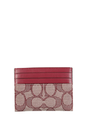 Coach Signature Jacquard Cardholder