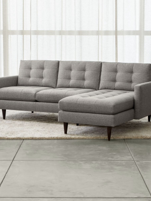 Petrie 2-piece Right Arm Chaise Midcentury Sectional Sofa