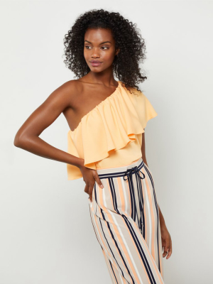 Ruffle One-shoulder Top