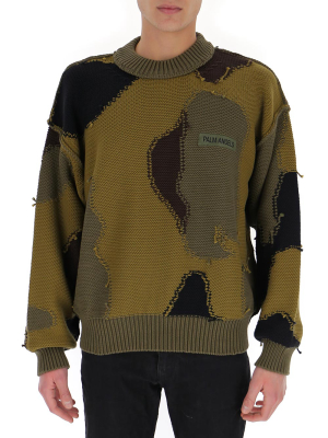 Palm Angels Camouflage Knit Sweater