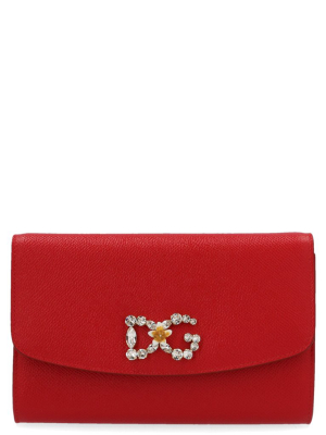 Dolce & Gabbana Crystal Embellished Chain Clutch