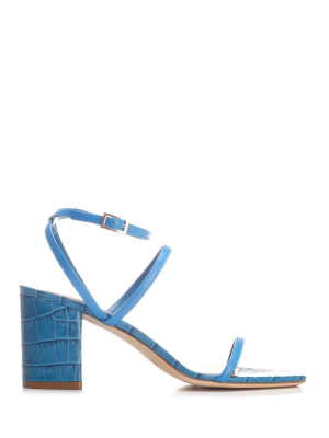 Paris Texas Embossed Square-toe Sandals