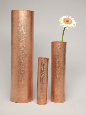 Amoretti Brothers Copper Tube Vase Set