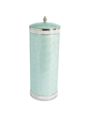 Julia Knight Classic Toilet Tissue Covered Holder In Aqua