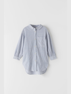 Long Poplin Shirt