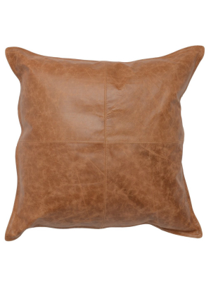 Leather Dumont Chestnut Pillow