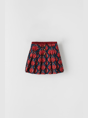 Printed Box Pleat Skirt Limited Edition