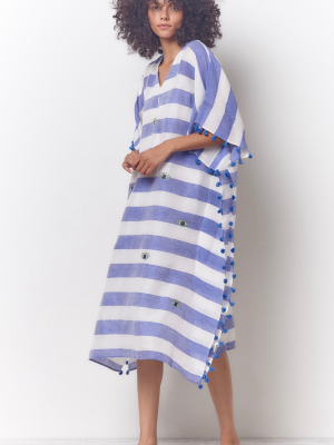 Beaded Eye Caftan -stripe