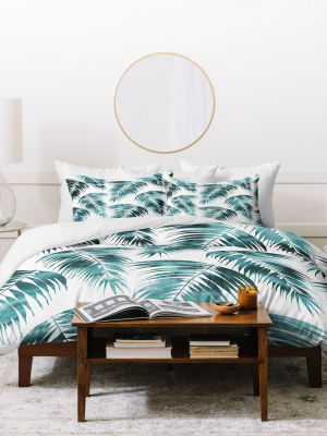 Schatzi Brown Maui Palm Leave Duvet Set - Deny Designs