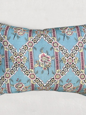 Large Guirlandes De Fleurs Pillow (no. 1a) With Linen Backing