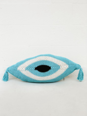 Evil Eye Crochet Cushion