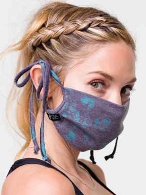 Mindful Masks Cotton Flow - Emerald Tie Dye/black