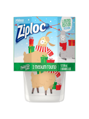 Ziploc Holiday Twist 'n Loc Container - 32oz/2ct