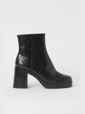 Block-heeled Ankle Boots