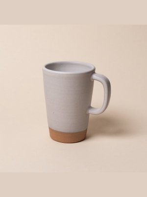 Stoneware Latte Mug In Matte White