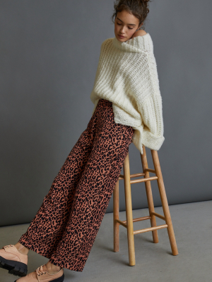 Scotch & Soda Mari Leopard Wide-leg Pants