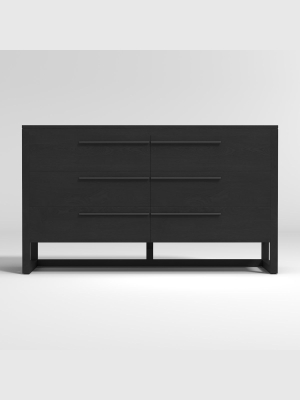 Linea Black 6-drawer Dresser