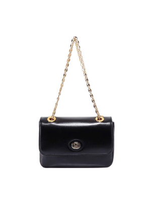 Gucci Monogram Plaque Fold-over Shoulder Bag