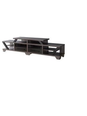 82" Harla Contemporary Tv Stand Distressed Gray - Iohomes