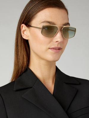 Metal Aviator-style Sunglasses