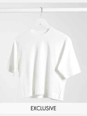 Collusion Undyed Diy Boxy Crop T-shirt