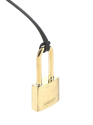 Ambush Logo Engraved Padlock Detailed Necklace